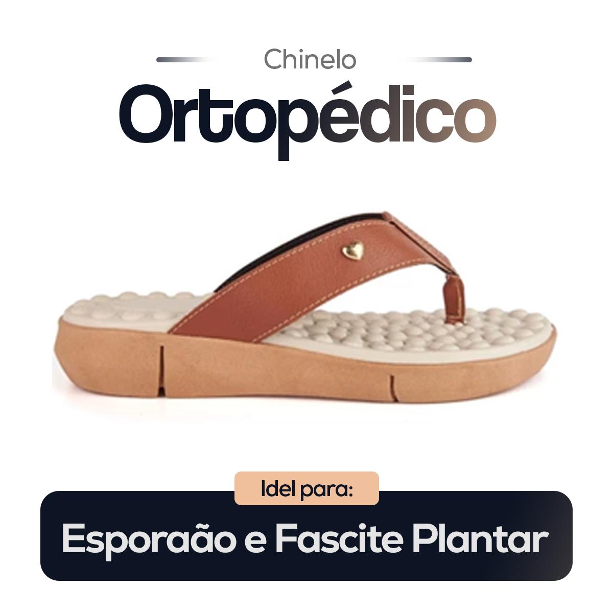 Chinelo Ortopédico Sola Massageadora – Conforto Que Transforma o Seu Dia!