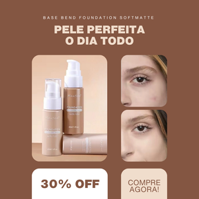 🔥Black Friday🔥 Base Bend Foundation SoftMatte – Pele Perfeita, Cobertura Impecável!