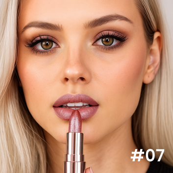 Compre 1 Leve 3 - Velvet Glow Lipstick Shine - Brilho Sofisticado e Cor Intensa.