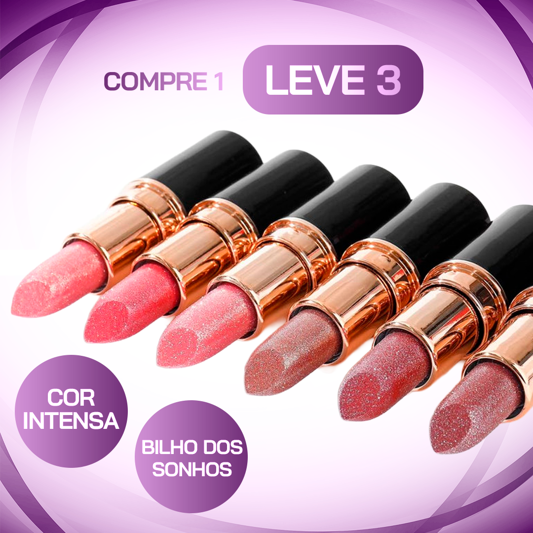 🔥Black Friday🔥 Kit 3 Batons Velvet Glow Lipstick Shine