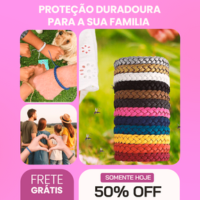 🔥Black Friday🔥 Kit 12 Pulseiras Repelentes - Proteção natural por até 300 horas