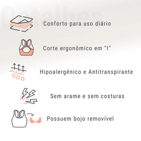 🔥Black Friday🔥 Kit com 3 Sutiãs Anatômicos UpComfort