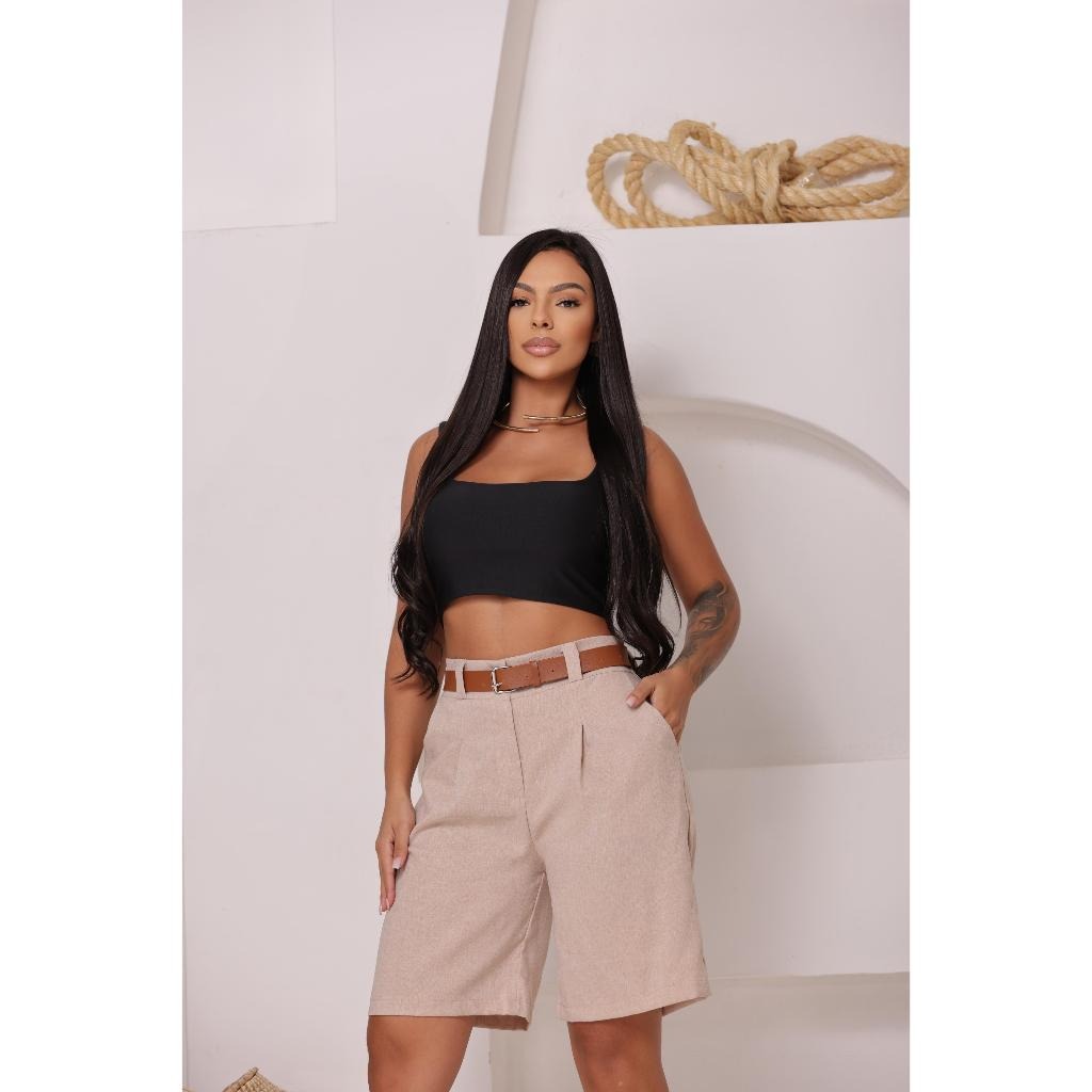 🔥Black Friday🔥Bermuda Social de Linho – Elegância, Conforto e Caimento Perfeito em Qualquer Corpo