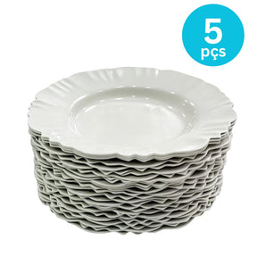 Kit Prato Fundo com Borda Branca