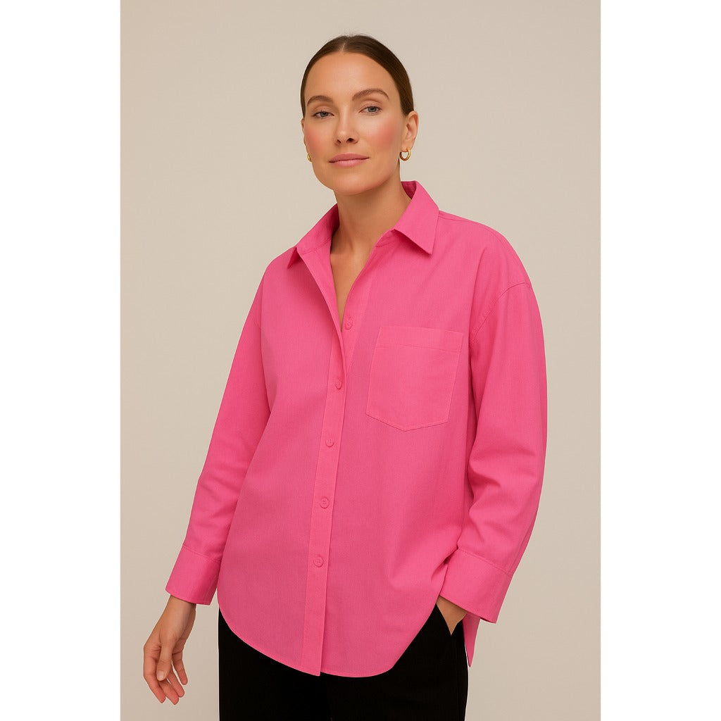 Camisa Feminina Premium de Linho Oversized