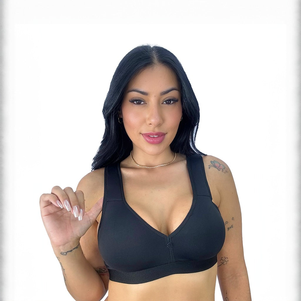 Kit 3 Sutiãs Alça Acolchoada Sem Bojo - M ao Plus Size