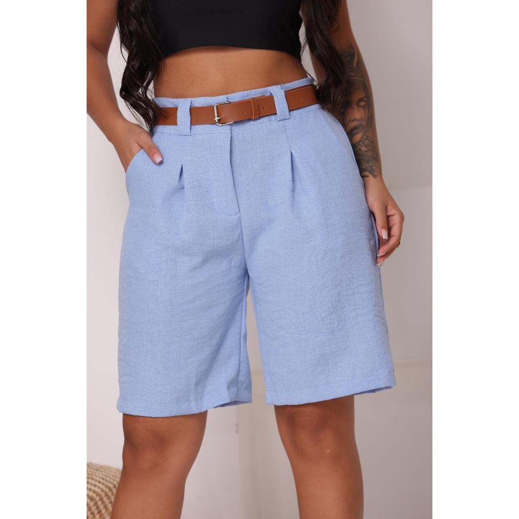 🔥Black Friday🔥Bermuda Social de Linho – Elegância, Conforto e Caimento Perfeito em Qualquer Corpo