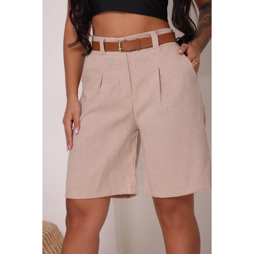 🔥Black Friday🔥Bermuda Social de Linho – Elegância, Conforto e Caimento Perfeito em Qualquer Corpo