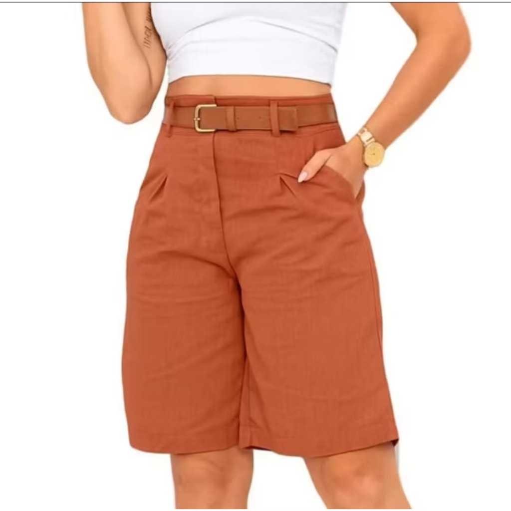 🔥Black Friday🔥Bermuda Social de Linho – Elegância, Conforto e Caimento Perfeito em Qualquer Corpo