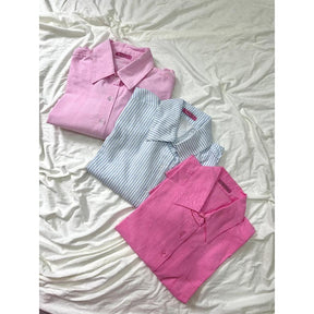 Camisa Feminina Premium de Linho Oversized