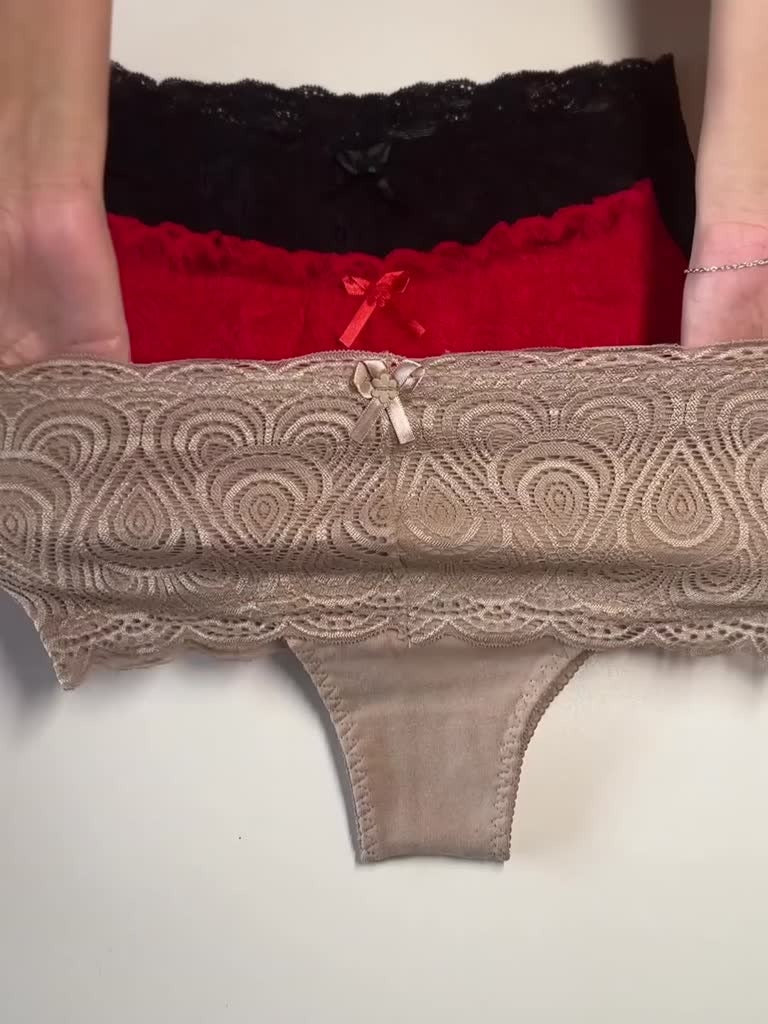 Kit de Calcinhas Modeladora Cinta Alta - Renda Luxo