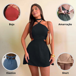 Vestido Aura Verão com Short e Bojo - Modela o Corpo com Conforto