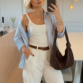 Camisa Feminina Premium de Linho Oversized