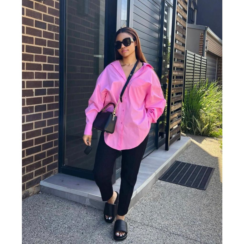 Camisa Feminina de Linho Oversized