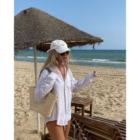 Camisa Feminina de Linho Oversized