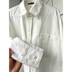 Camisa Feminina de Linho Oversized